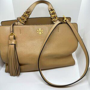 Tori Burch Brooke Smooth Leather Bag - Savannah Tan